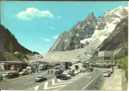 Entreves Fraz Courmayeur (Aosta) Piazzale Ingresso Traforo (Tunnel) Monte Bianco, Auto E Autobus D'Epoca, Old Cars & Bus - Aosta