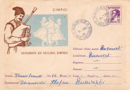 JOUEUR De CORNEMUSE / BAGPIPE PLAYER - ROMANIA - ENTIER POSTAL / STATIONERY COVER ~ 1960 (an674) - Interi Postali