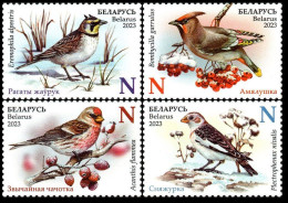 2023 Belarus 1525-1528 Birds – Winter Guests Of Belarus - Colibríes