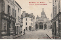 ***  21 ***    BEAUNE  Rue Maufoux Et église Notre Dame  TTBE  - Beaune