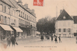 ***  21 ***  CHATILLON SUR SEINE  Place De L'hôtel De Ville Animée écoliers -- TTBE  - Chatillon Sur Seine