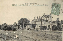 - Orne -ref-B779- Condé Sur Huisne -vue Generale De La Gare - Gares - Train - Trains - Ligne De Chemin De Fer -voir Etat - Other & Unclassified