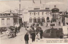 Z+ 19-(69) LYON - EXPOSITION INTERNATIONALE 1914 , AVENUE DES NATIONS : PAVILLON BELGE , BRESILIEN , ALLEMAND- ANIMATION - Lyon 7