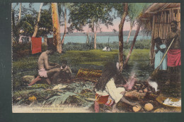 CP - OM - Tahiti - Préparation Du Repas Tahitien - Polynésie Française