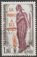 FRANCE - 65e Anniversaire De L'inhumation Du Soldat Inconnu Sous Le Drapeau De L'Union Européenne. - Used Stamps