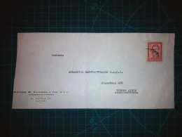 ARGENTINE, Enveloppe De "Hector R. Panizza Y Cia S.C.C. , Representaciones" Distribuée à Capital Federal. Timbre-poste : - Usados
