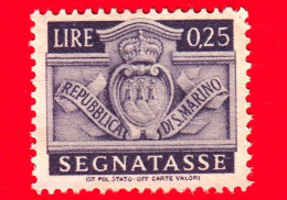 SAN MARINO -  Usato - 1945 - Stemma - Segnatasse -  Stemma Di San Marino - 0.25 - Strafport