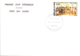 NIGER FDC 1960 BICENTENAIRE REVOLUTION FRANCAISE - Niger (1960-...)