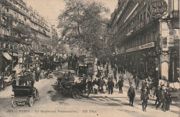 Z++ 3-(75) LE BOULEVARD POISSONNIERE , PARIS - ANIMATION - AUTOMOBILES , CALECHES , VOITURE HIPPOMOBILES - 2 SCANS - Paris (02)