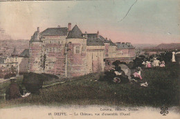 Z++ 5-(76) DIEPPE - LE CHATEAU , VUE D' ENSEMBLE ( OUEST ) - ANIMATION - CARTE COLORISEE - 2 SCANS - Dieppe