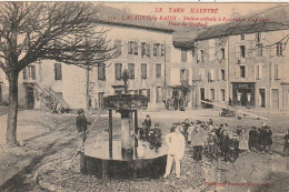 Z++ 10-(81) LACAUNE LES BAINS - PLACE DU GRIFFOUL -  ANIMATION A LA FONTAINE - CAFE - 2 SCANS - Other & Unclassified