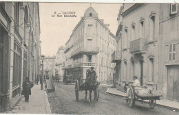 Z++ 10-(81) CASTRES - LA RUE GAMBETTA - ANIMATION - ATTELAGES : CHEVAL , ANE - 2 SCANS - Castres