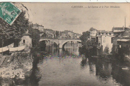 Z++ 10-(81) CASTRES - LE CARRAS ET LE PONT MIREDAME - LAVANDIERES - 2 SCANS - Castres