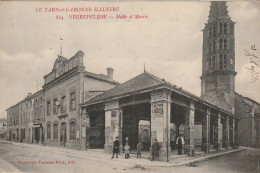 Z++ 11-(82) NEGREPELISSE - HALLE ET MAIRIE  - ANIMATION - 2 SCANS - Negrepelisse