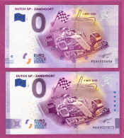 0-Euro PEAV 2020-1 ZANDVOORT DUTCH GP 90% Vernichtet ! SET Normal+ANNIVERSARY - Pruebas Privadas