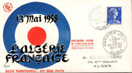 ALGERIE FDC 1958 MULLER - ALGERIE FRANCAISE - Lettres & Documents