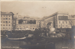 GENOVA-PALAZZO REALE E DARSENA-CARTOLINA VERA FOTOGRAFIA- VIAGGIATA  IL 29-11-1913 - Genova (Genua)