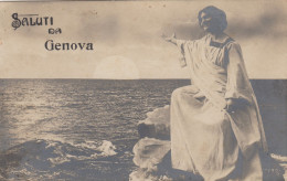 GENOVA-SALUTI DA..-CARTOLINA VERA FOTOGRAFIA- NON VIAGGIATA  1910-1920 - Genova (Genua)