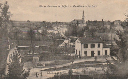 Z++ 22-(90) ENVIRONS DE BELFORT - MORVILLARS - LA GARE - WAGONS - AU LOIN , L' EGLISE - VUE GENERALE - 2 SCANS - Otros & Sin Clasificación