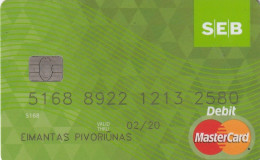 N. 4 LITUANIA BANK  CARDS  - POSSIBLE SALE OF SINGLE CARDS - Tarjetas De Crédito (caducidad Min 10 Años)