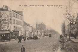 Z++ 24-(92) BOULOGNE SUR SEINE - AVENUE DE LA REINE - ANIMATION - PUB. MURALE CHOCOLAT MENIER - 2 SCANS - Boulogne Billancourt