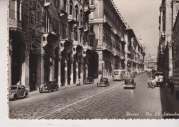 GENOVA VIA XX SETTEMBRE  AUTO CARS VOITURES BUS NO VG - Genova (Genoa)