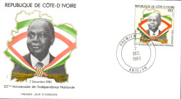 COTE D'IVOIRE FDC 1983 23 ANS INDEPENDANCE - Ivoorkust (1960-...)