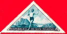 SAN MARINO - Usato - 1953 - Sport - 1ª Emissione - Eventi Sportivi A San Marino - Corsa - Podismo  - 3 - Oblitérés