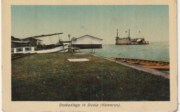 Z++ 31- DOCKANLAGE IN DUALA ( KAMERUN ) - DOUALA ( CAMEROUN ) - LES QUAIS - INSTALLATIONS - CARTE COULEURS - 2 SCANS - Kamerun