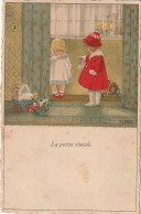 Z+ 27- " LA PETITE TIMIDE " - COUPLE DE FILLETTES AVEC JOUETS : LANDAU , POUPEES  - ILLUSTRATEUR P. EBNER - 2 SCANS - Ebner, Pauli