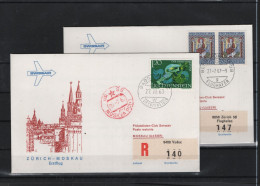 Schweiz Air Mail Swissair  FFC  27.7.1967 Zürich - Moskau VV - Premiers Vols