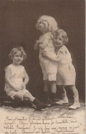 Z+ 27- TRIO D' ENFANTS - PHOT. MONTABONE , MILAN - 2 SCANS - Gruppen Von Kindern Und Familien