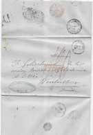 Lettre De BEYROUTH 1861 Cachet Maritime Paquebot De La Méditerranée EUPHRATE P / SUISSE Verso Bureau FR. A BALE - Correo Marítimo
