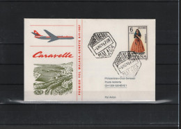 Schweiz Air Mail Swissair  FFC  6.11.1967 Malaga - Genf - Primeros Vuelos