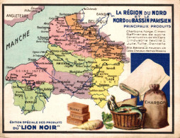 CHROMO EDITION SPECIALE DES PRODUITS DU LION NOIR LA REGION DU NORD ET LE NORD DU BASSIN PARISIEN PRINCIPAUX PRODUITS - Autres & Non Classés