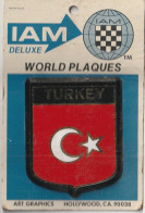 Z++ Nw- ( TURKEY ) - WORLD PLAQUES - IAM DELUXE - PLAQUE AUTOMOBILE ADHESIVE SUR SUPPORT CARTONNE - Transports