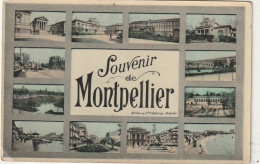 Z+ Nw 35-(34) SOUVENIR DE MONTPELLIER - CARTE FANTAISIE  MULTVUES - EDIT. Nvelles GALERIES , MONTPELLIER - Souvenir De...