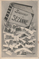 Z+ Nw 35-(51) SOUVENIR DE SEZANNE - CARTE FANTAISIE - ALBUM CARTES - EDIT. B. F. , PARIS - Souvenir De...