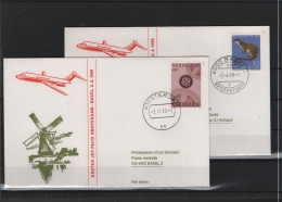 Schweiz Air Mail Swissair  FFC  2.4.1968 Basel - Amsterdam VV - Primeros Vuelos