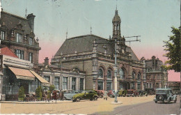 Z+ Nw37-(59) VALENCIENNES - LA GARE - ANIMATION - CARTE COLORISEE - Valenciennes