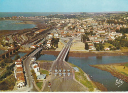 Z+ Nw38-(64) HENDAYE - VUE GENERALE SUR  FRONTIERE FRANCO ESPAGNOLE - NOUVEAU PONT SUR LA BIDASSOA ET POSTES DE DOUANES - Hendaye