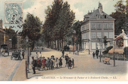 CHARTRES - Le Monument De Pasteur Et Le Boulevard Chasles - Très Bon état - Chartres