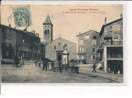 ST-MARTIN-de-VALAMAS : La Place De L'Eglise - Très Bon état - Saint Martin De Valamas