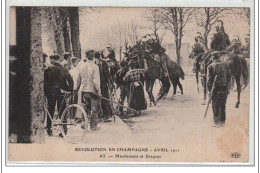 REVOLUTION EN CHAMPAGNE : AY : Avril 1911 - Manifestants Et Dragons - Très Bon état - Ay En Champagne