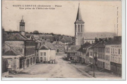 SIGNY L'ABBAYE : Place - Vue Prise De Hôtel De Ville - Très Bon état - Other & Unclassified