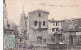 Z+ Nw-(63) CHATELGUYON - L'EGLISE ET LA PLACE DU MARCHE - Châtel-Guyon