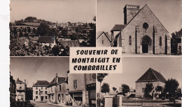 Z+ Nw-(63) SOUVENIR DE MONTAIGUT EN COMBRAILLES - CARTE MULTIVUES : LE CENTRE , L'EGLISE , SQUARE , VUE GENERALE - Montaigut