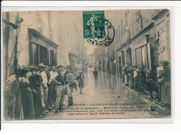 PEZENAS : Inondation Du 26 Septembre 1907, La Rue Conti Après Le Désastre  - Très Bon état - Pezenas