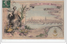 ROANNE : Souvenir Du Concours Musical En 1908 - Bon état (petites éraflures) - Roanne