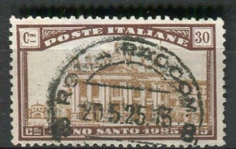 REGNO 1924 ANNO SANTO 30 + 15 C. USATO - Usati